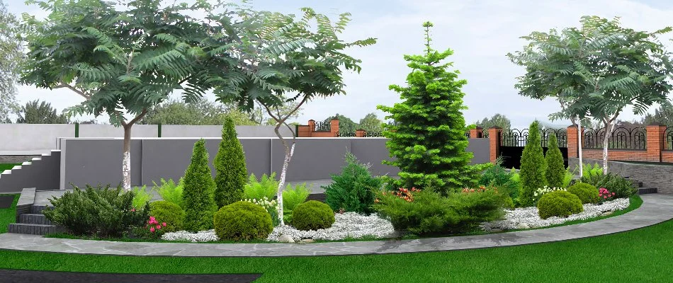 3D design rendering of landscaping in Olathe, KS.