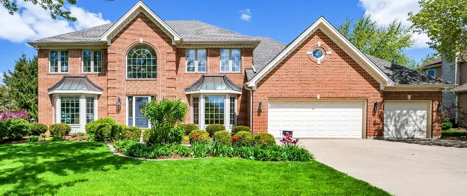 Front landscaping on a property in Olathe, KS.