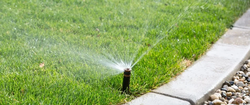 Irrigation system on a residential property in Olathe, KS.