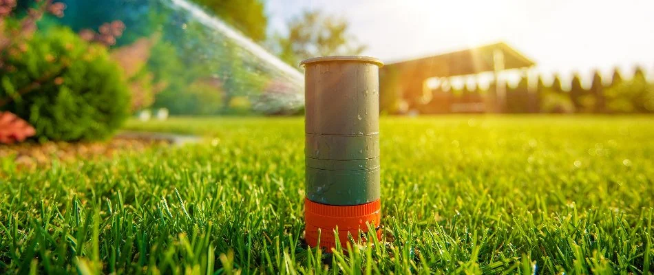 Sprinkler system on a property in Olathe, KS.